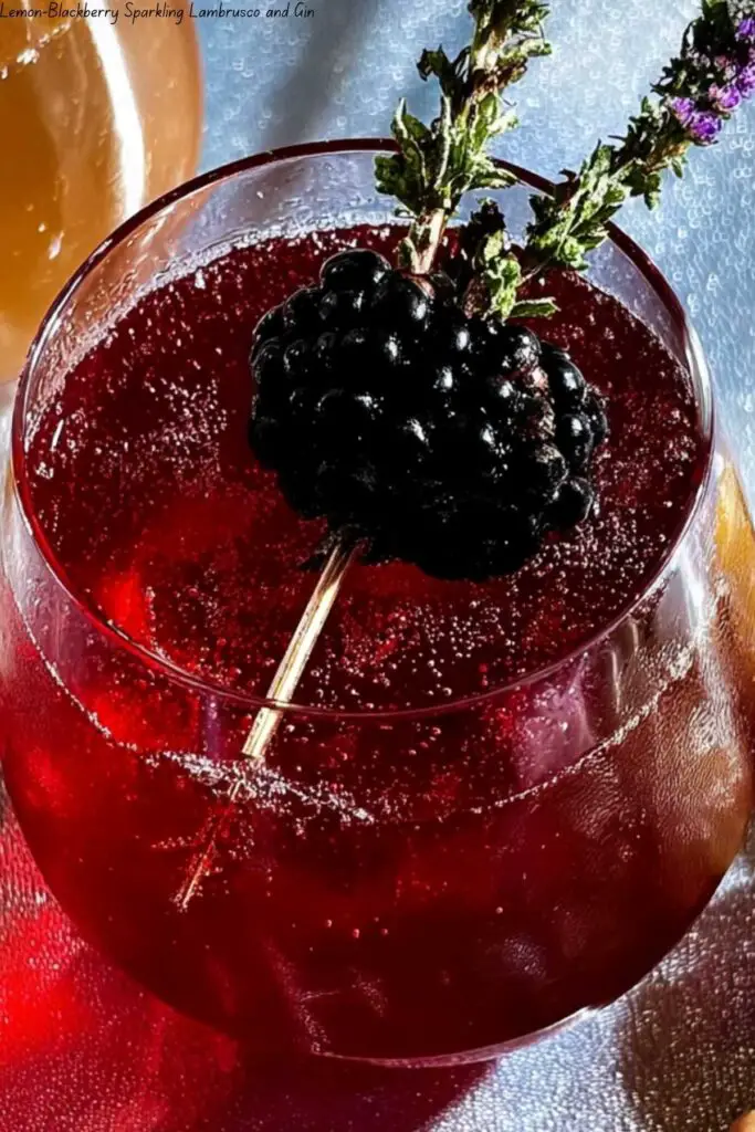 Lemon-Blackberry Sparkling Lambrusco and Gin 4 Lemon-Blackberry Sparkling Lambrusco and Gin