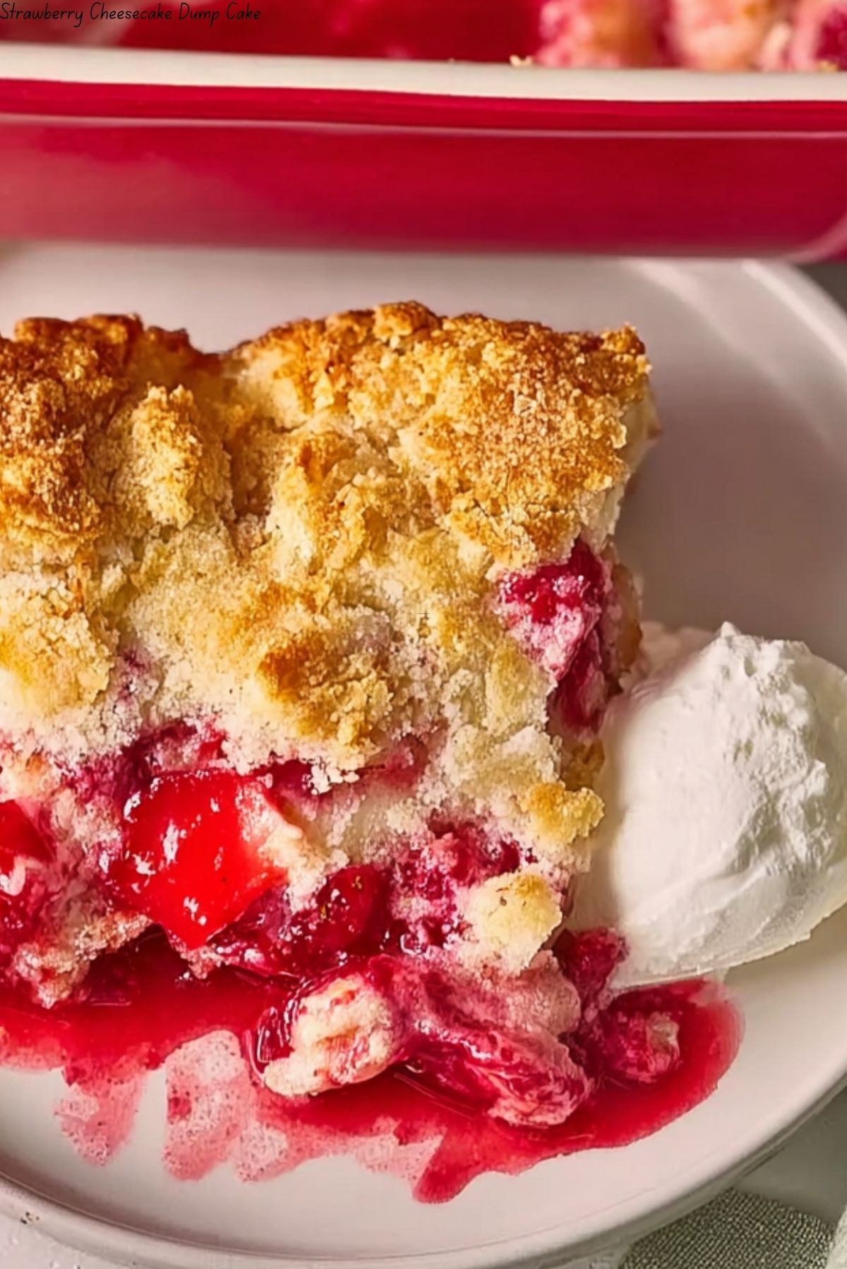 Strawberry Cheesecake Dump Cake