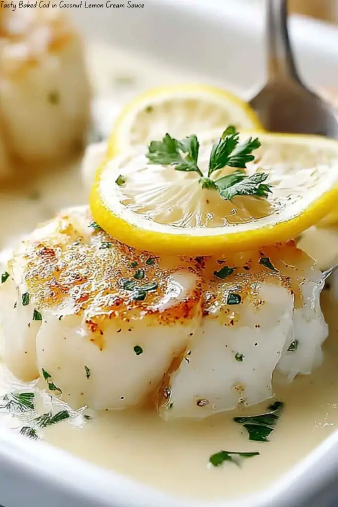 Tasty Baked Cod in Coconut Lemon Cream Sauce 4 Tasty Baked Cod in Coconut Lemon Cream Sauce
