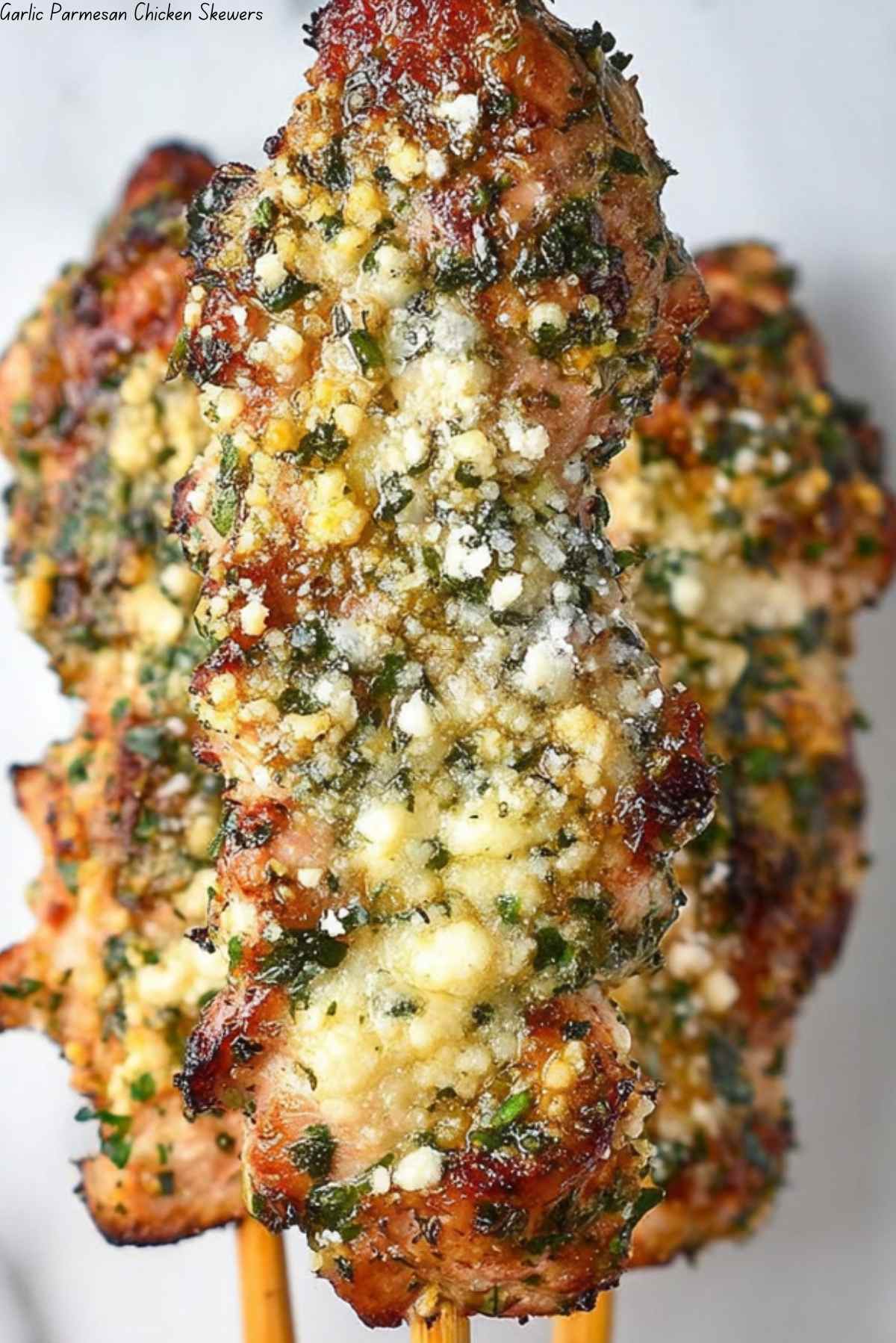 Garlic Parmesan Chicken Skewers