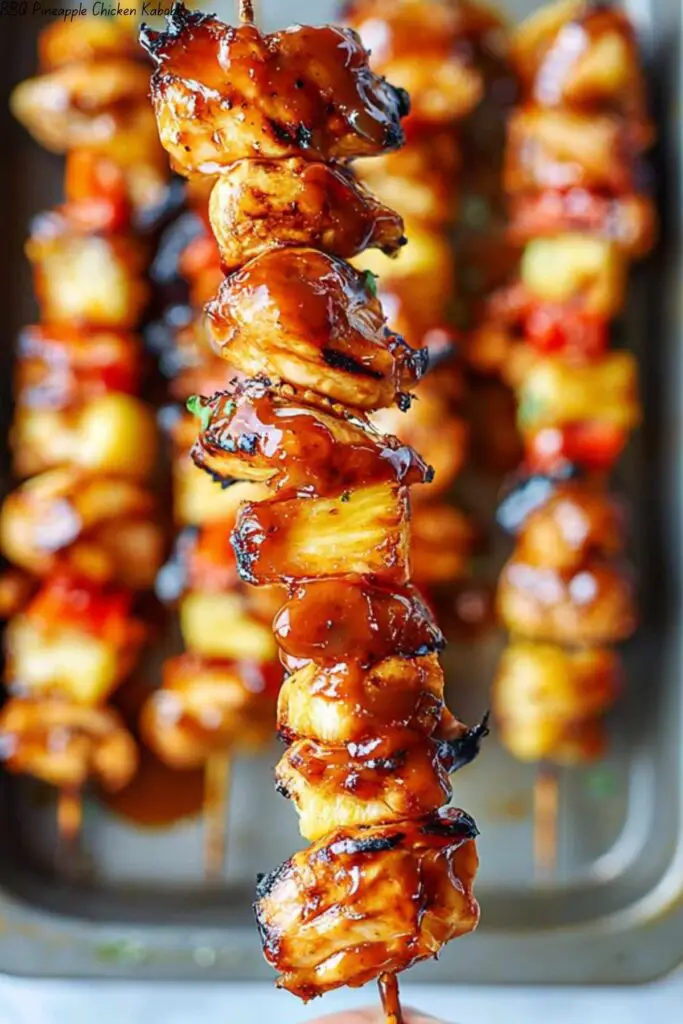 BBQ Pineapple Chicken Kabobs 4 BBQ Pineapple Chicken Kabobs