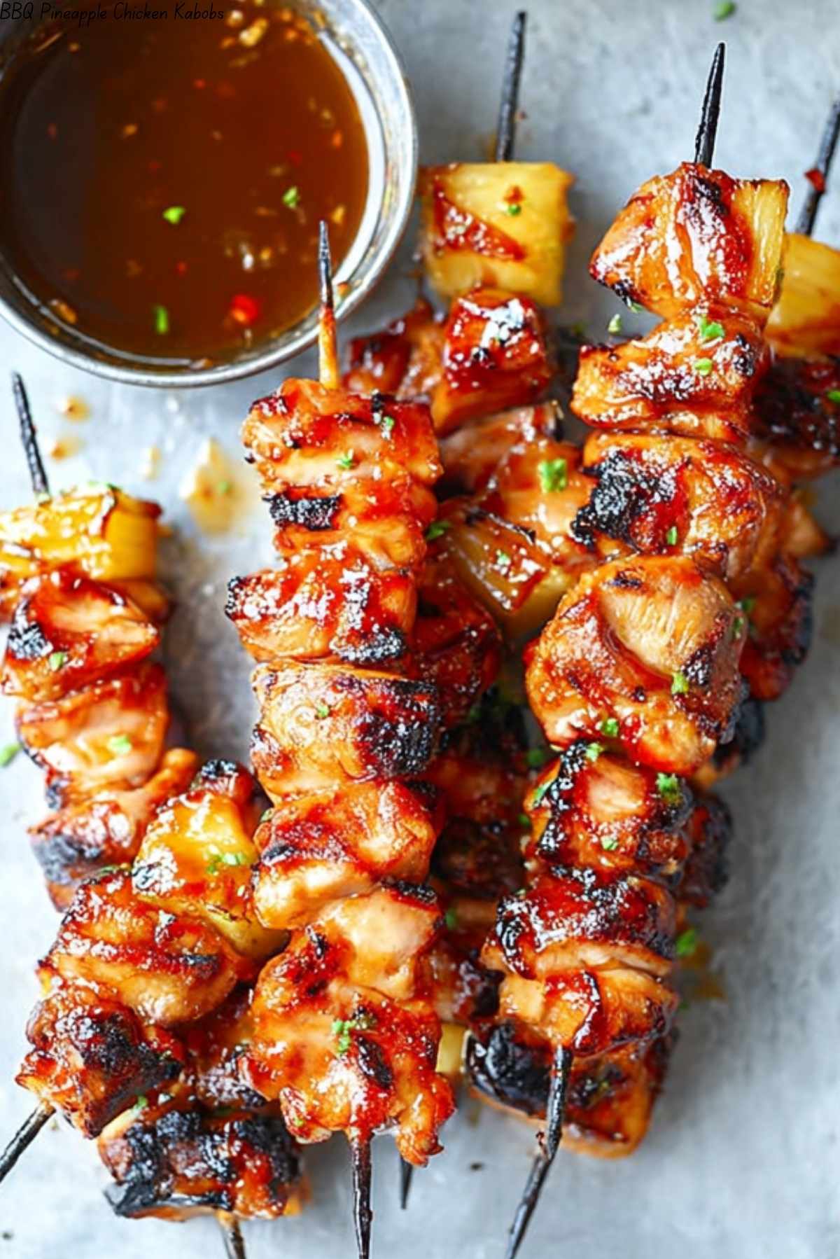 BBQ Pineapple Chicken Kabobs