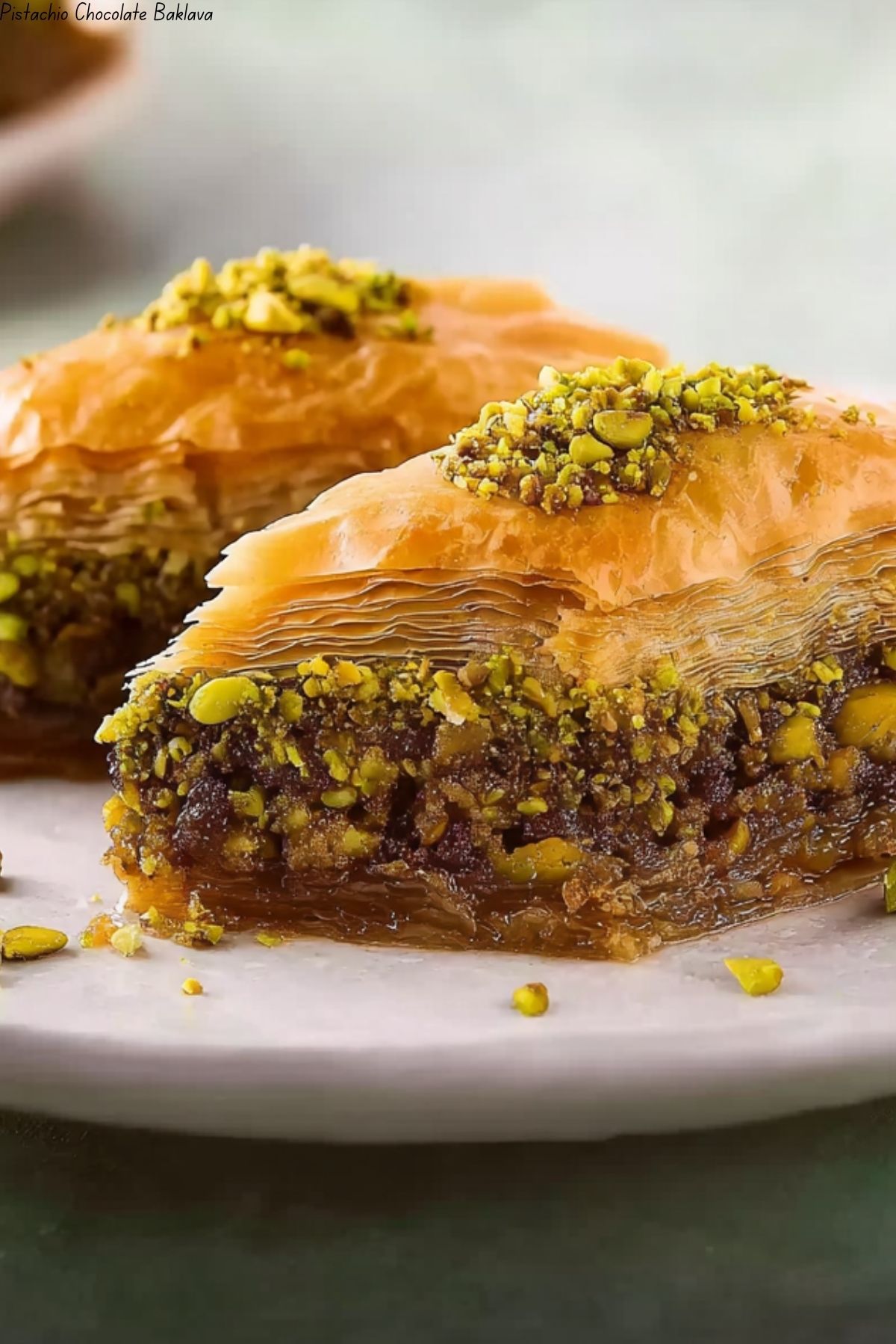 Pistachio Chocolate Baklava