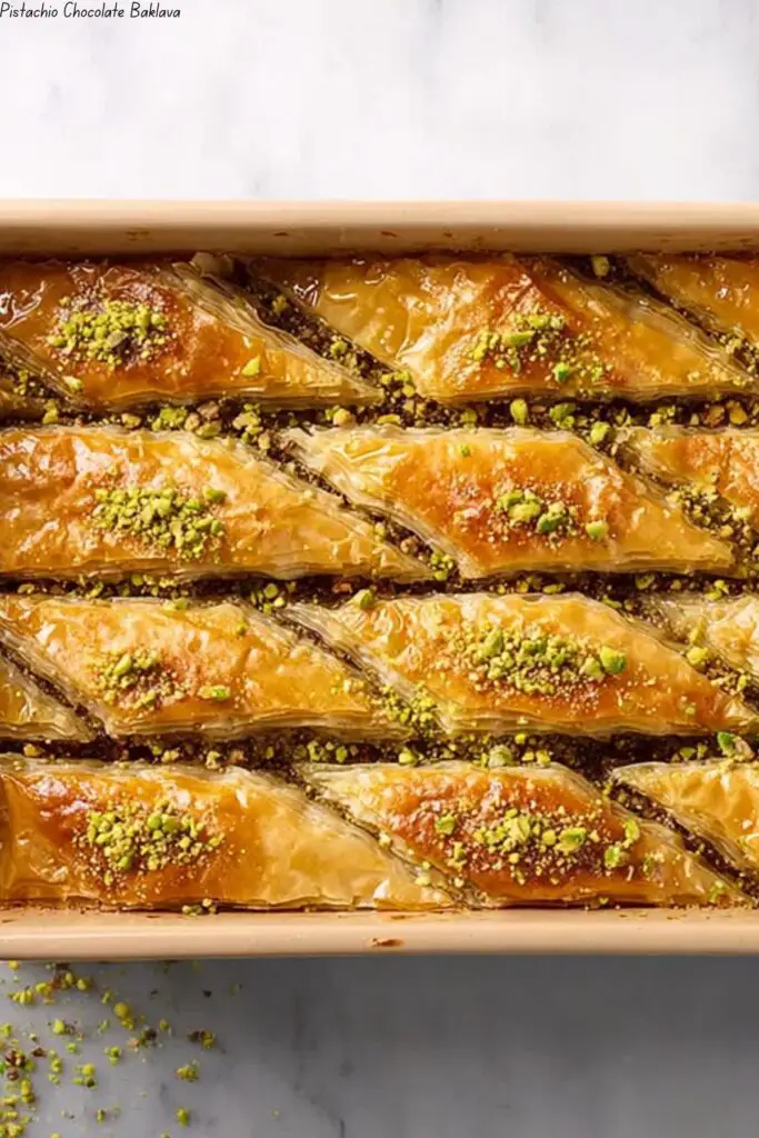 Pistachio Chocolate Baklava 4 Pistachio Chocolate Baklava