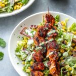 BBQ Chicken Skewer Salad 5 BBQ Chicken Skewer Salad