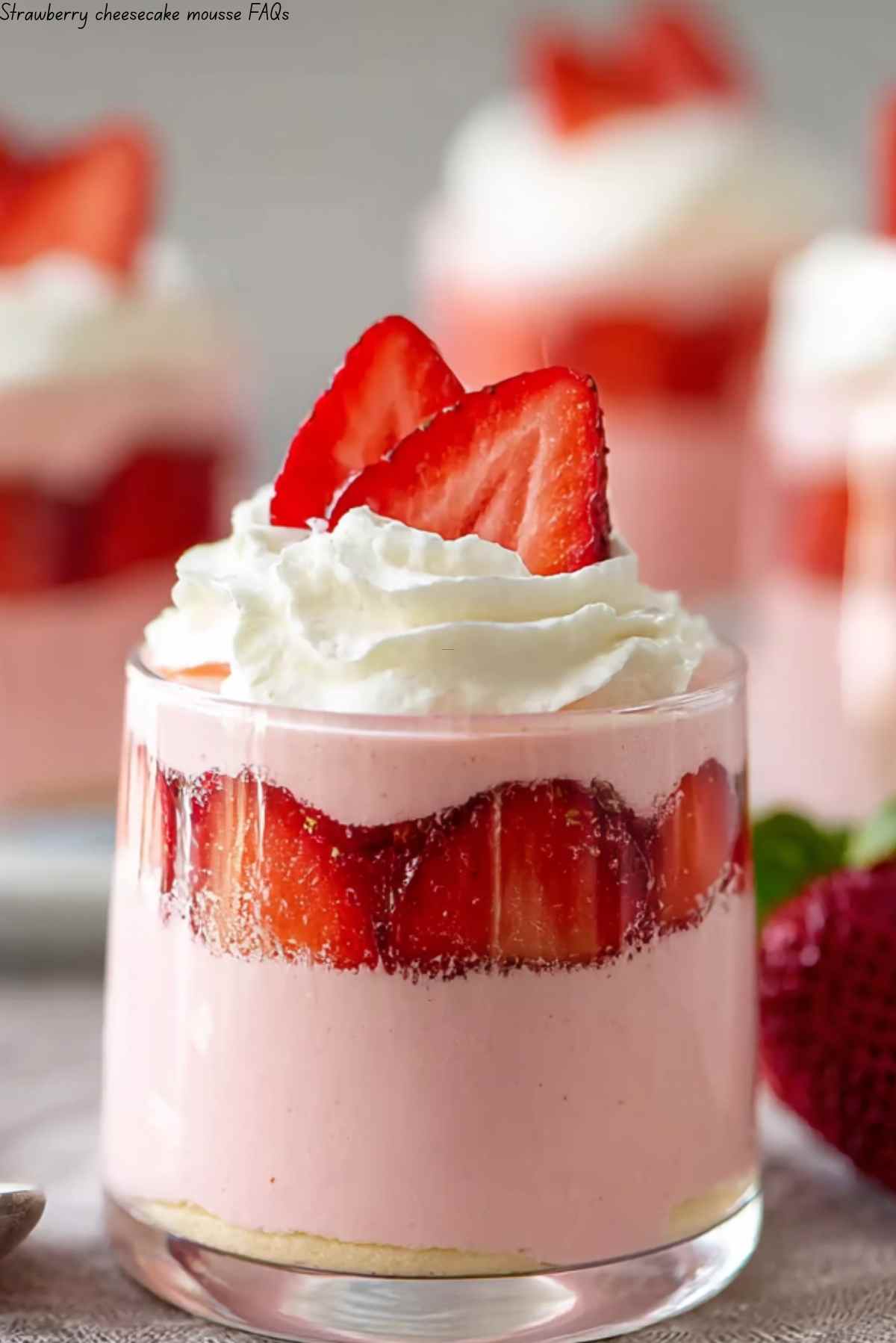 Strawberry cheesecake mousse