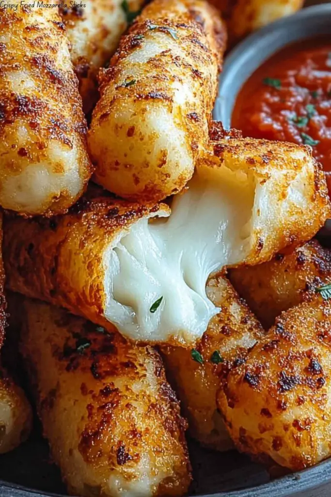 Crispy Fried Mozzarella Sticks 4 Crispy Fried Mozzarella Sticks