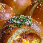 Stuffed Breakfast Pretzel Rolls 3 Stuffed Breakfast Pretzel Rolls