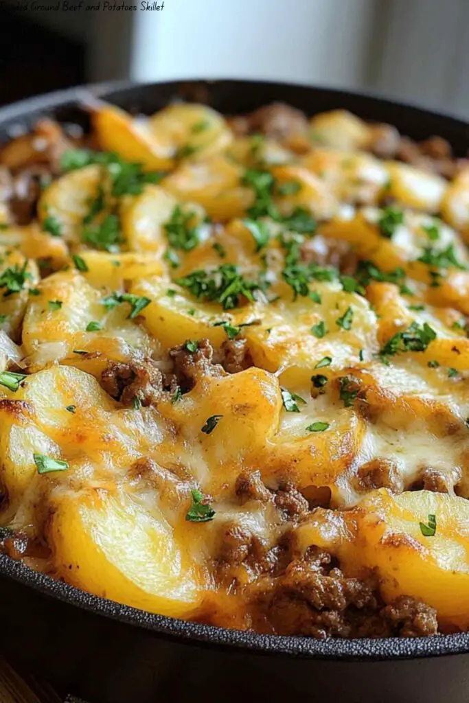 Loaded Ground Beef and Potatoes Skillet 4 Loaded Ground Beef and Potatoes Skillet
