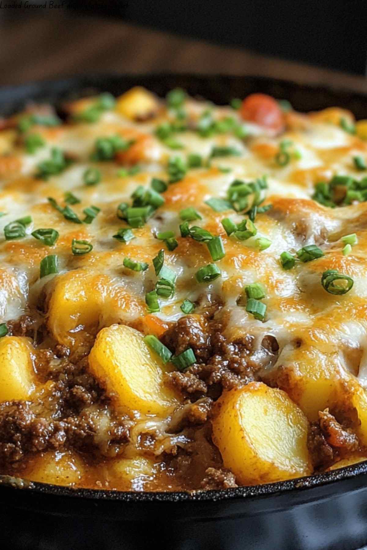 Loaded Ground Beef and Potatoes Skillet