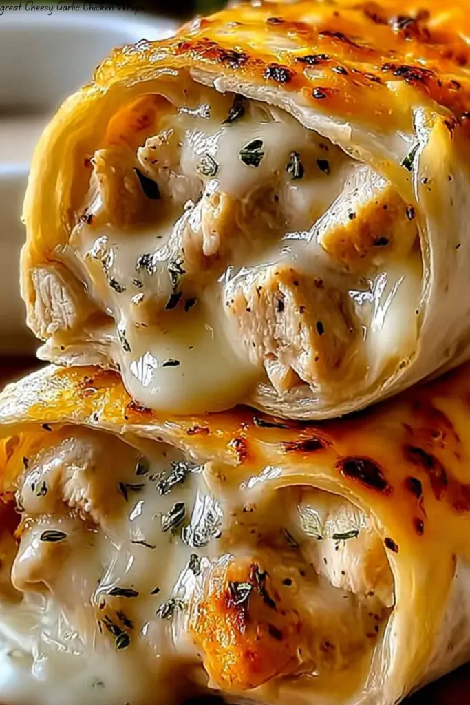 Great Cheesy Garlic Chicken Wraps 4 Great Cheesy Garlic Chicken Wraps