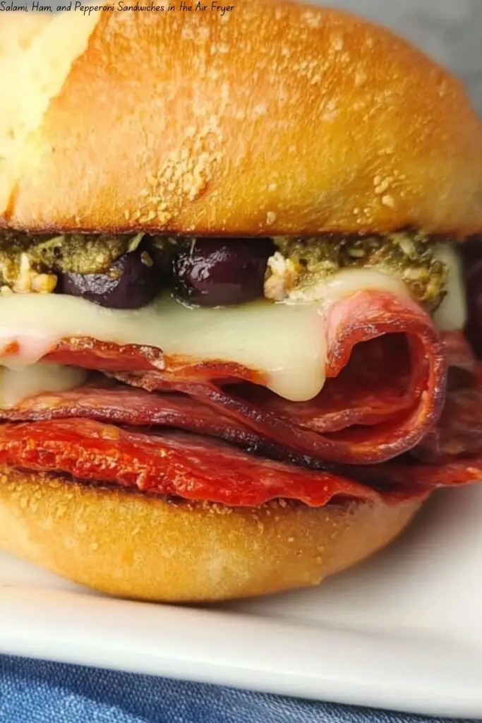 Salami, Ham, and Pepperoni Sandwiches in the Air Fryer 4 Salami, Ham, and Pepperoni Sandwiches in the Air Fryer