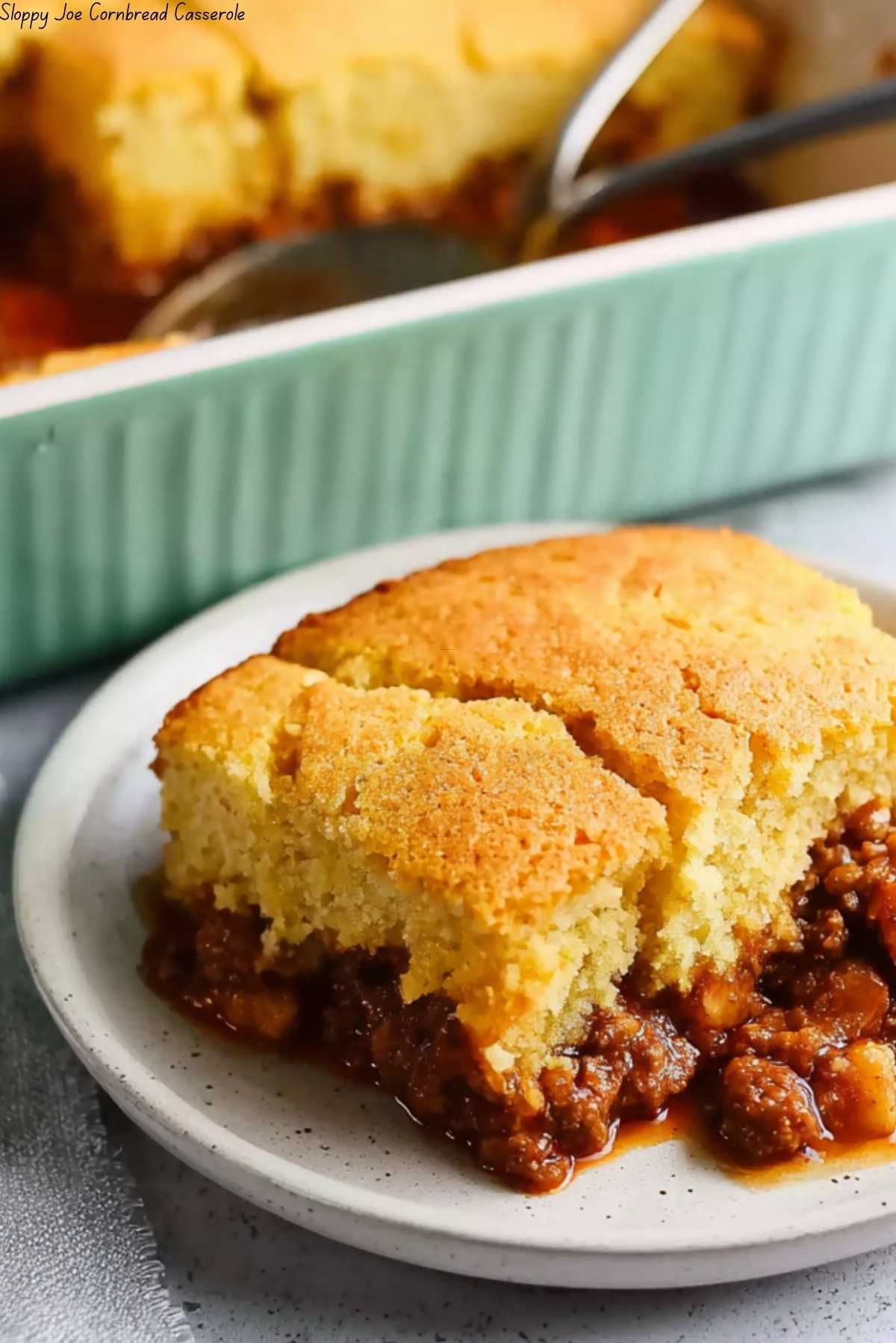 Sloppy Joe Cornbread Casserole