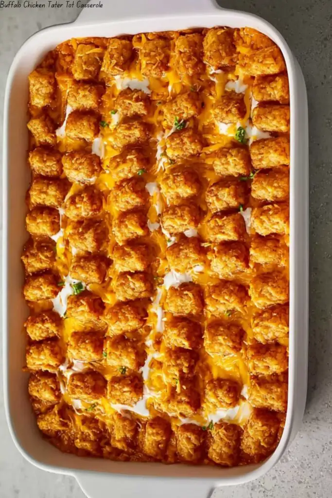 Buffalo Chicken Tater Tot Casserole 4 Buffalo Chicken Tater Tot Casserole