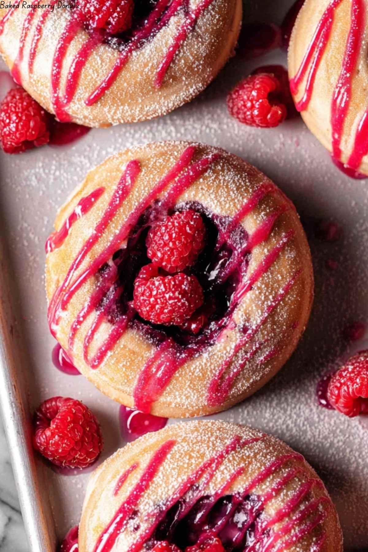 Baked Raspberry Donuts