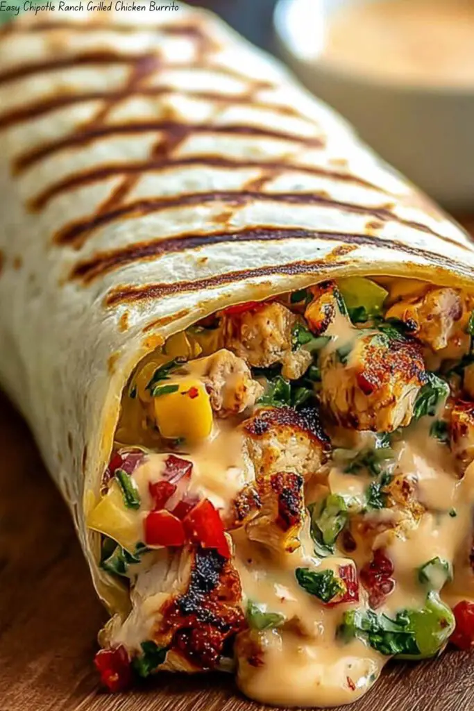 Easy Chipotle Ranch Grilled Chicken Burrito 4 Easy Chipotle Ranch Grilled Chicken Burrito