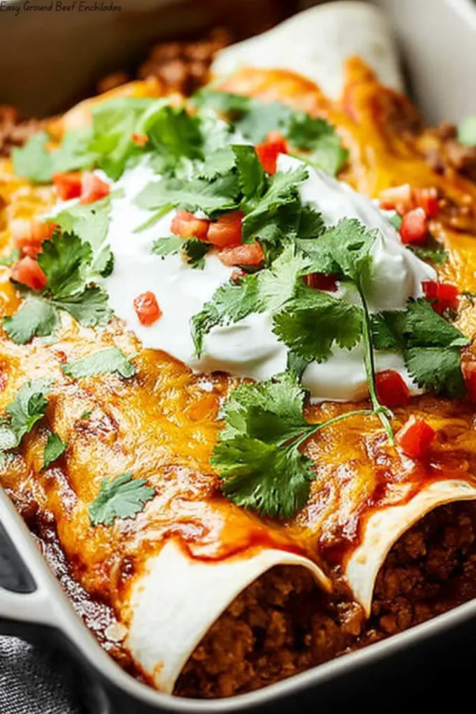 Easy Ground Beef Enchiladas 4 Easy Ground Beef Enchiladas