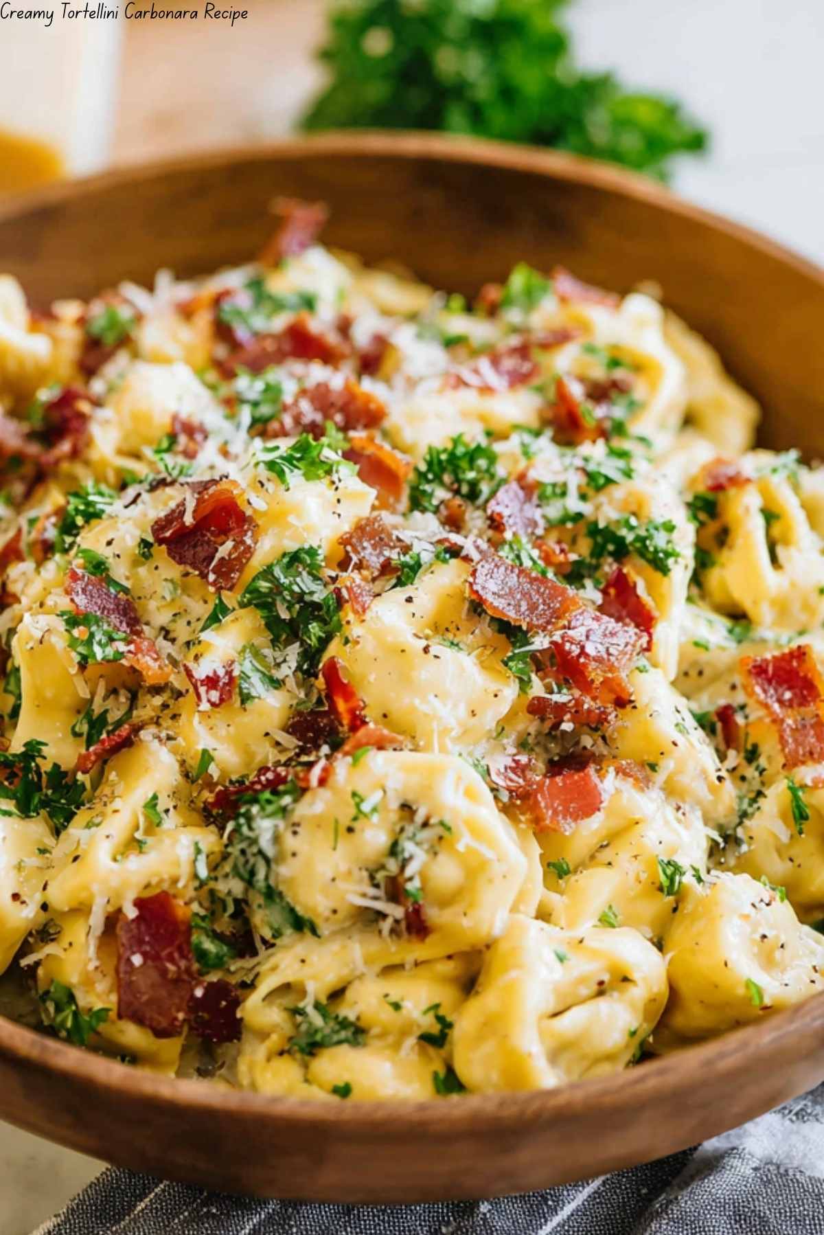 Creamy Tortellini Carbonara Recipe