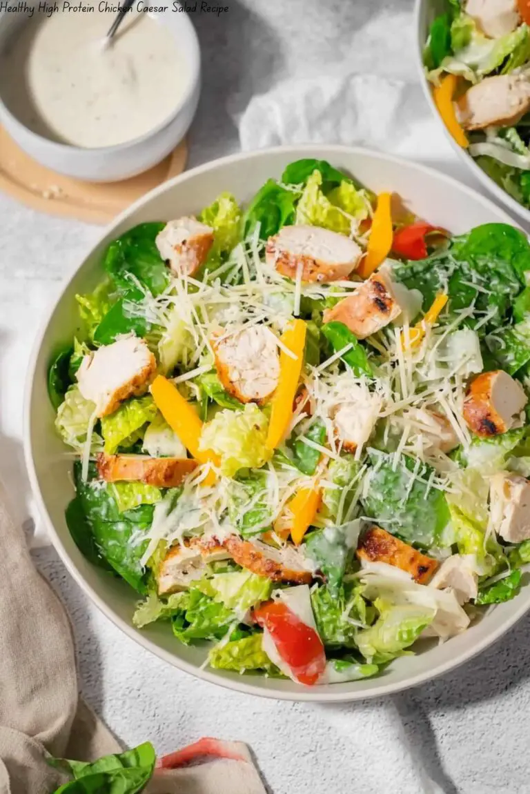 Healthy High Protein Chicken Caesar Salad Recipe