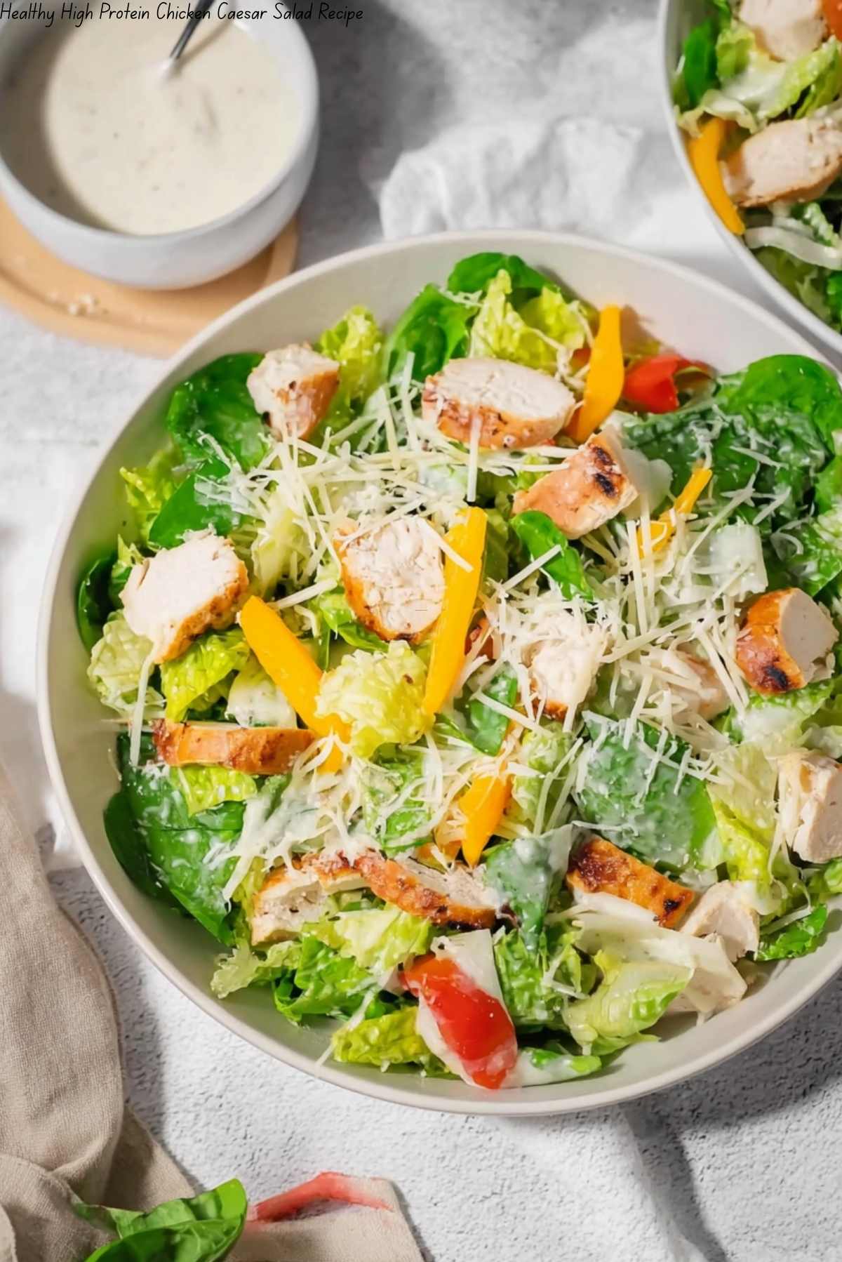 Healthy High Protein Chicken Caesar Salad Recipe