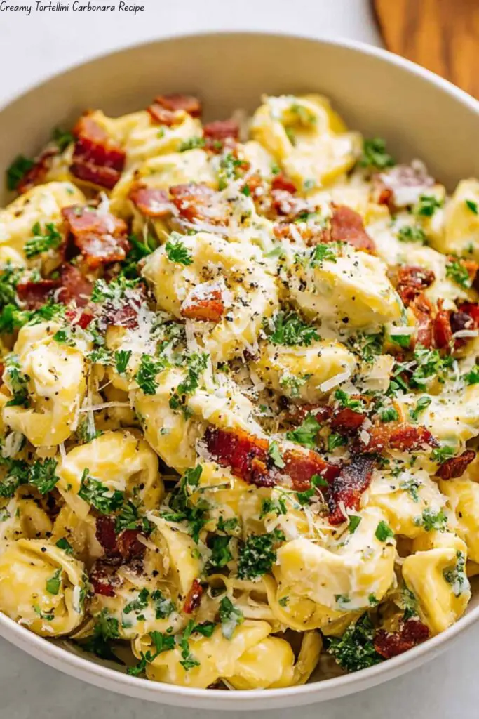 Creamy Tortellini Carbonara Recipe 4 Creamy Tortellini Carbonara Recipe