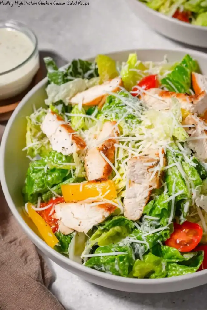 Healthy High Protein Chicken Caesar Salad Recipe