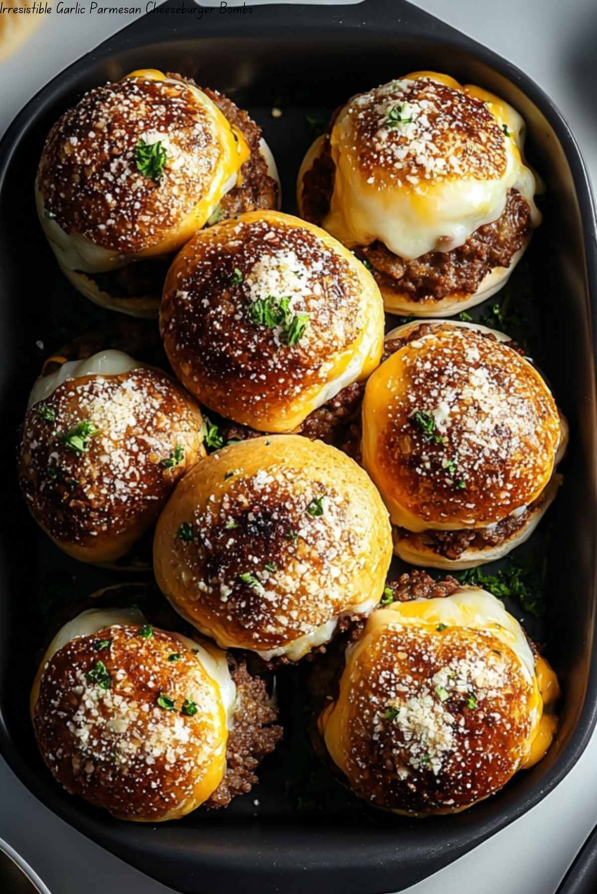Irresistible Garlic Parmesan Cheeseburger Bombs