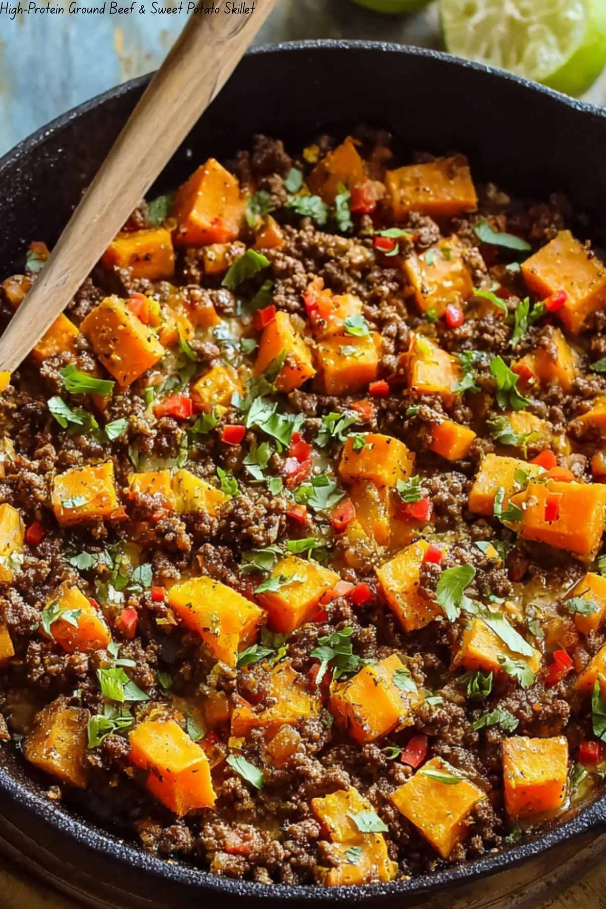 High-Protein Ground Beef & Sweet Potato Skillet