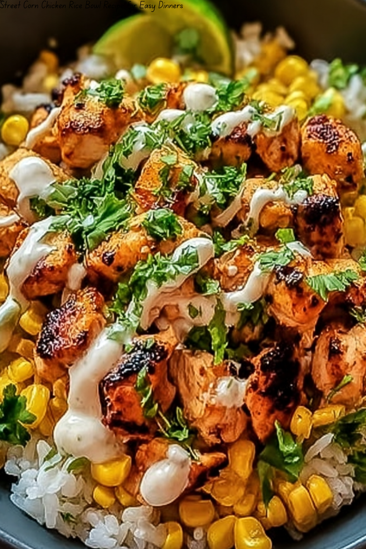 Street Corn Chicken Rice Bowl Recipe for Easy Dinners