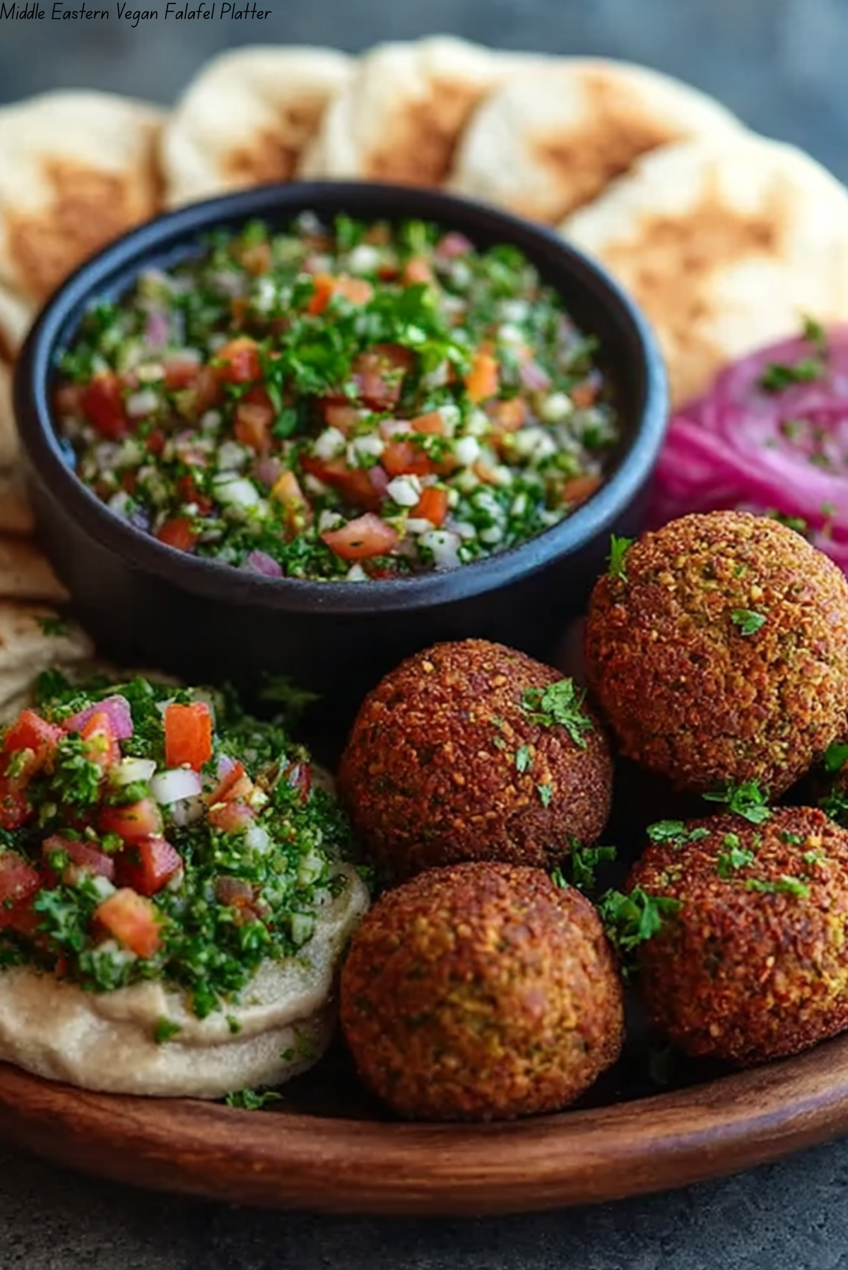Middle Eastern Vegan Falafel Platter