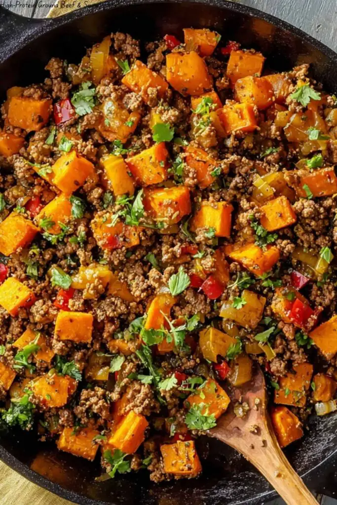 High-Protein Ground Beef & Sweet Potato Skillet 4 High-Protein Ground Beef & Sweet Potato Skillet