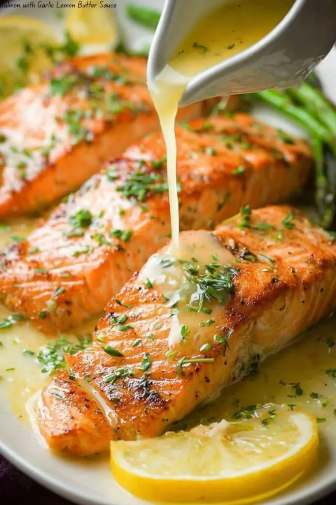 Salmon with Garlic Lemon Butter Sauce 4 Salmon with Garlic Lemon Butter Sauce