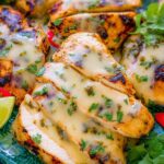 Grilled Salsa Verde Chicken with Pepper Jack