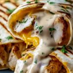 Cheesy Garlic Chicken Wraps 5 Cheesy Garlic Chicken Wraps