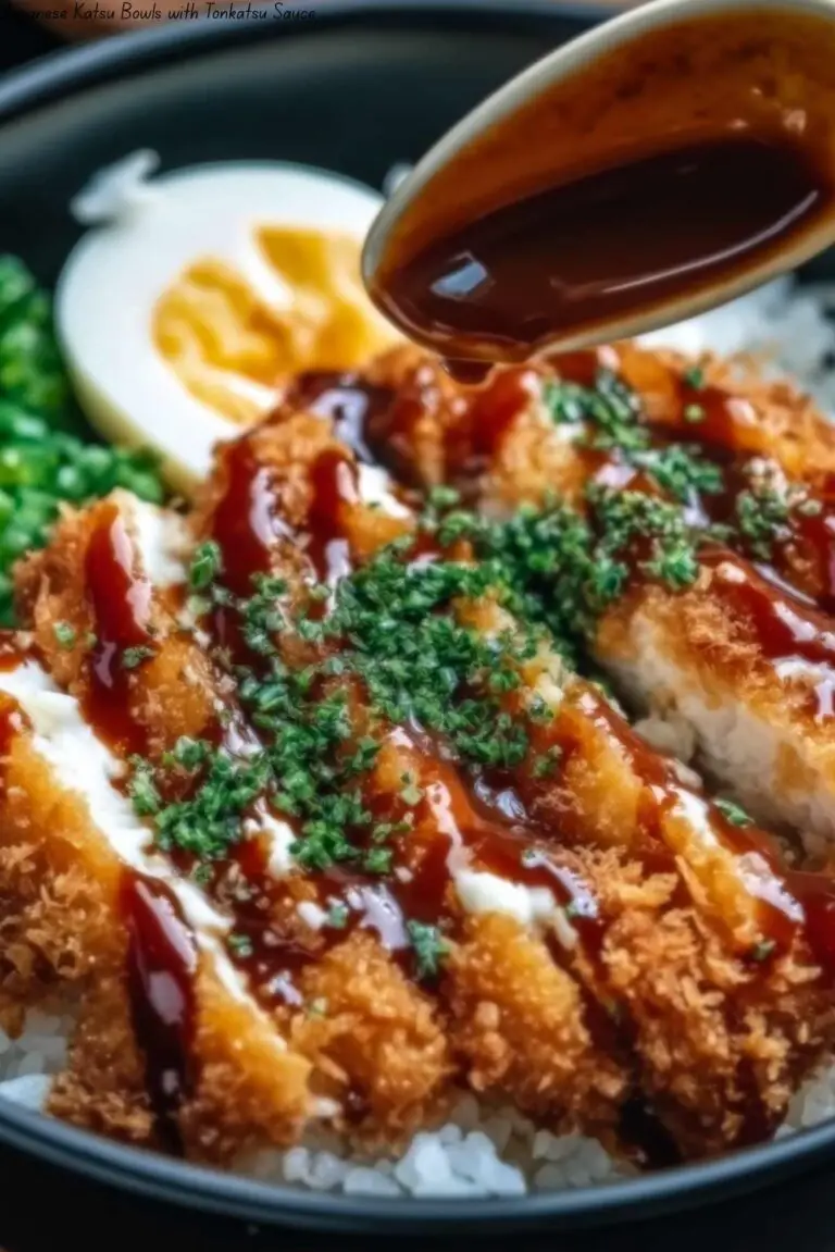 Japanese Katsu Bowls with Tonkatsu Sauce