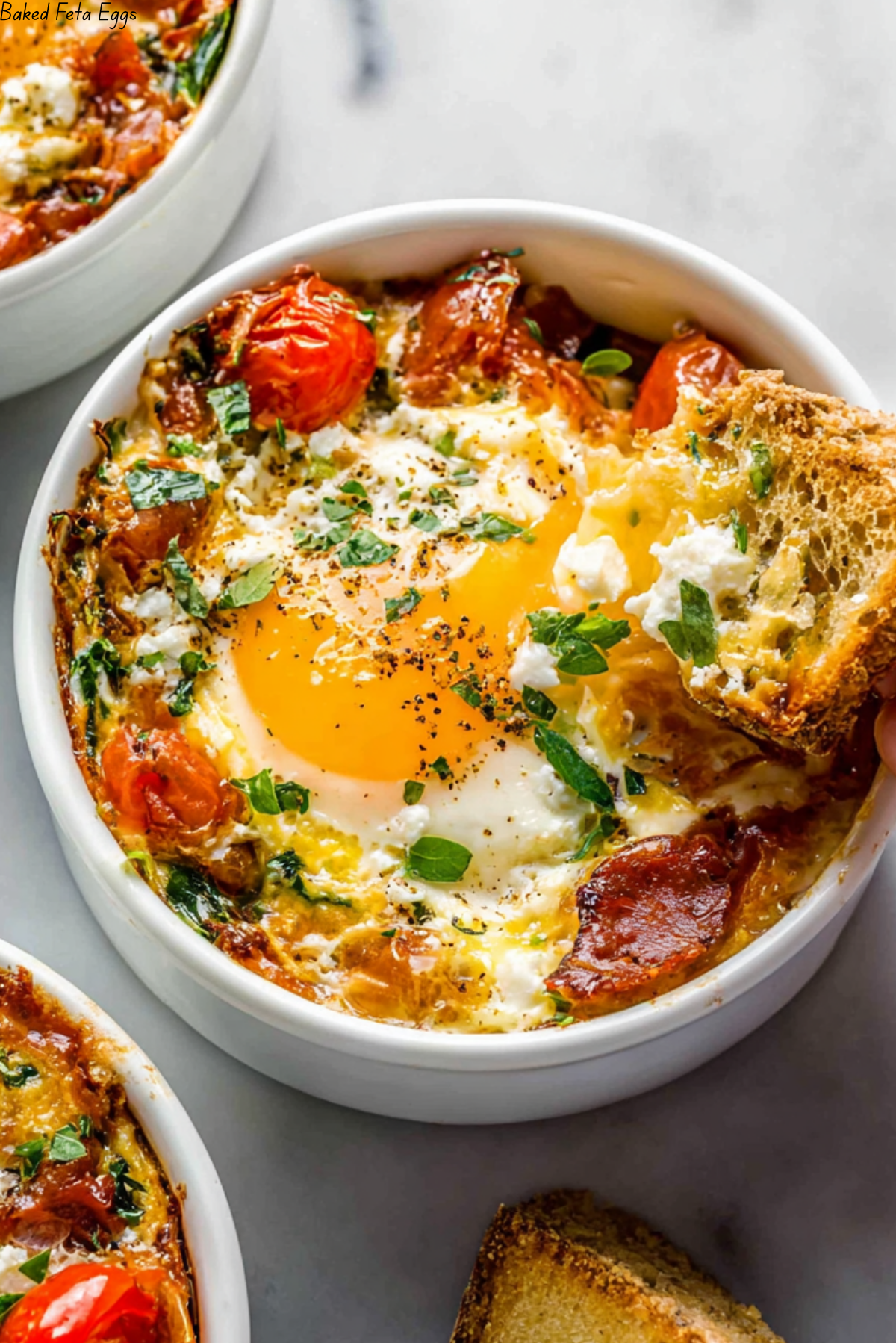 Baked Feta Eggs