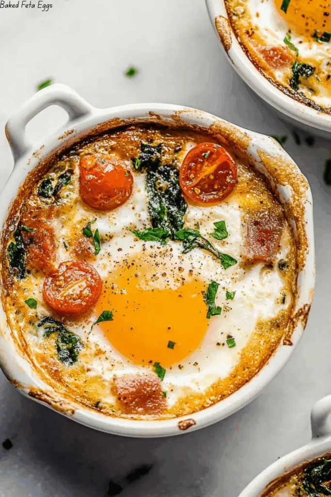 Baked Feta Eggs