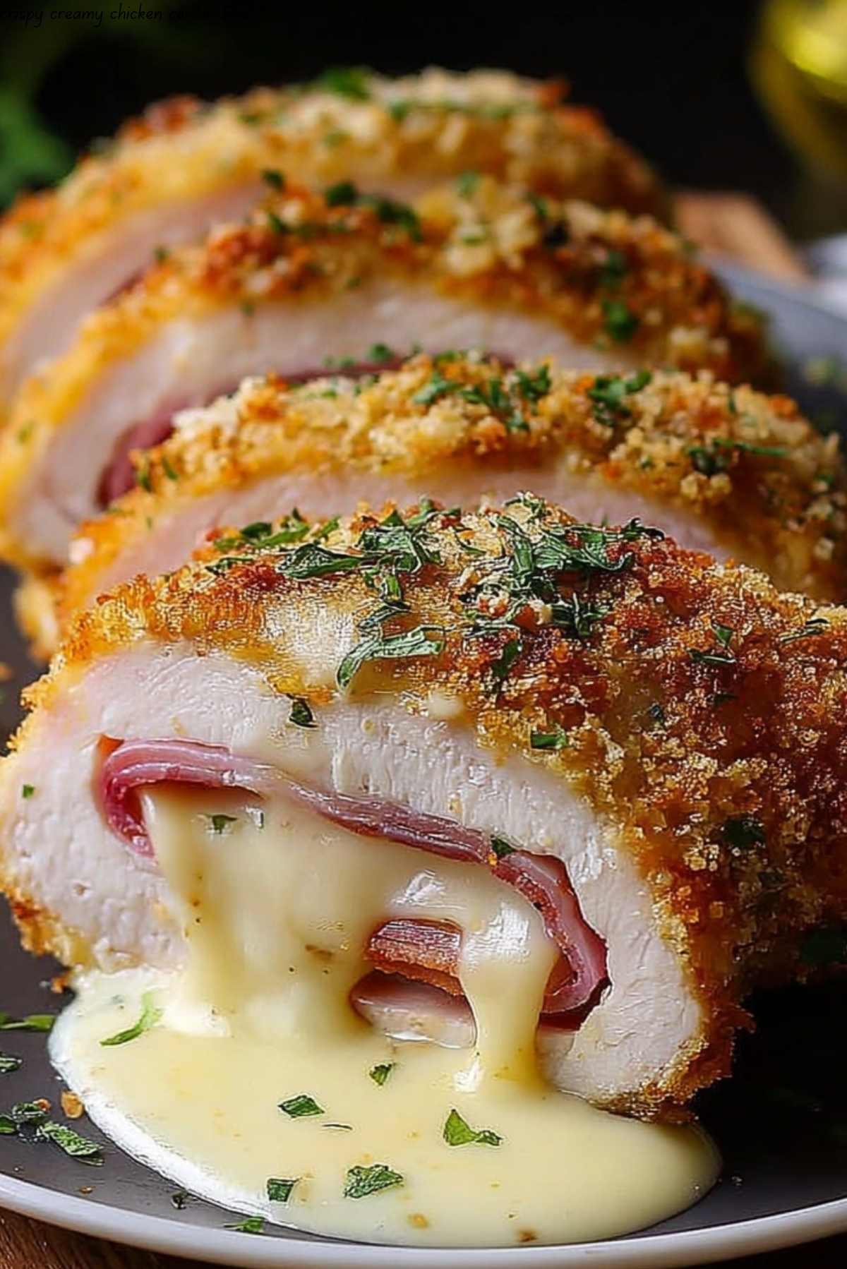 Crispy Creamy Chicken Cordon Bleu