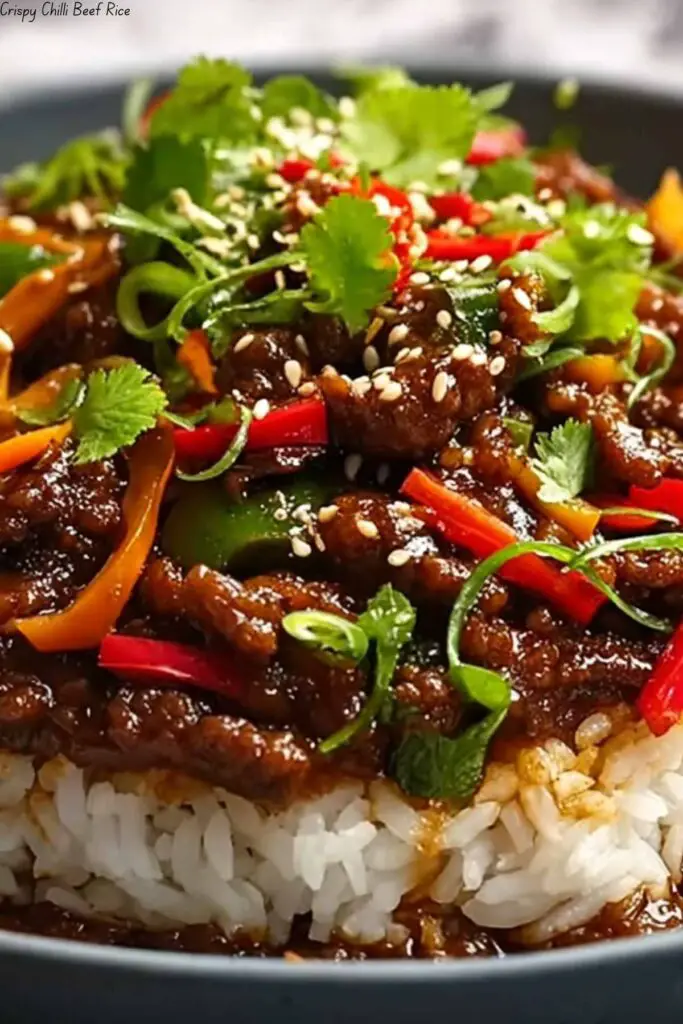 Crispy Chilli Beef Rice 4 Crispy Chilli Beef Rice