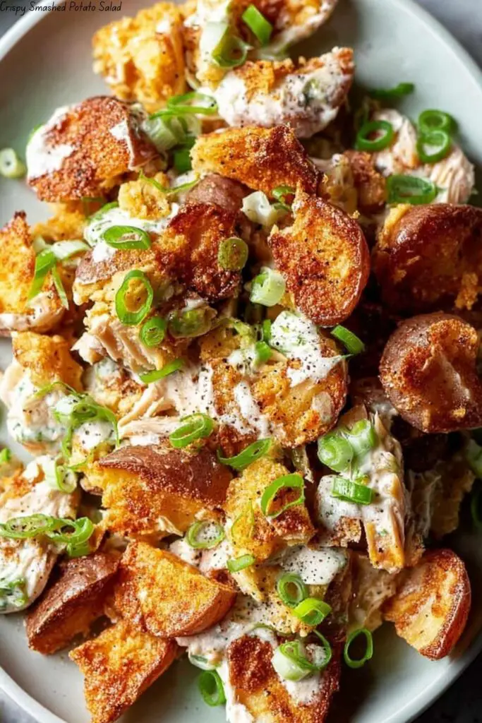 Crispy Smashed Potato Salad