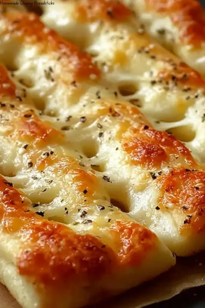 Homemade Cheesy Breadsticks 4 Homemade Cheesy Breadsticks