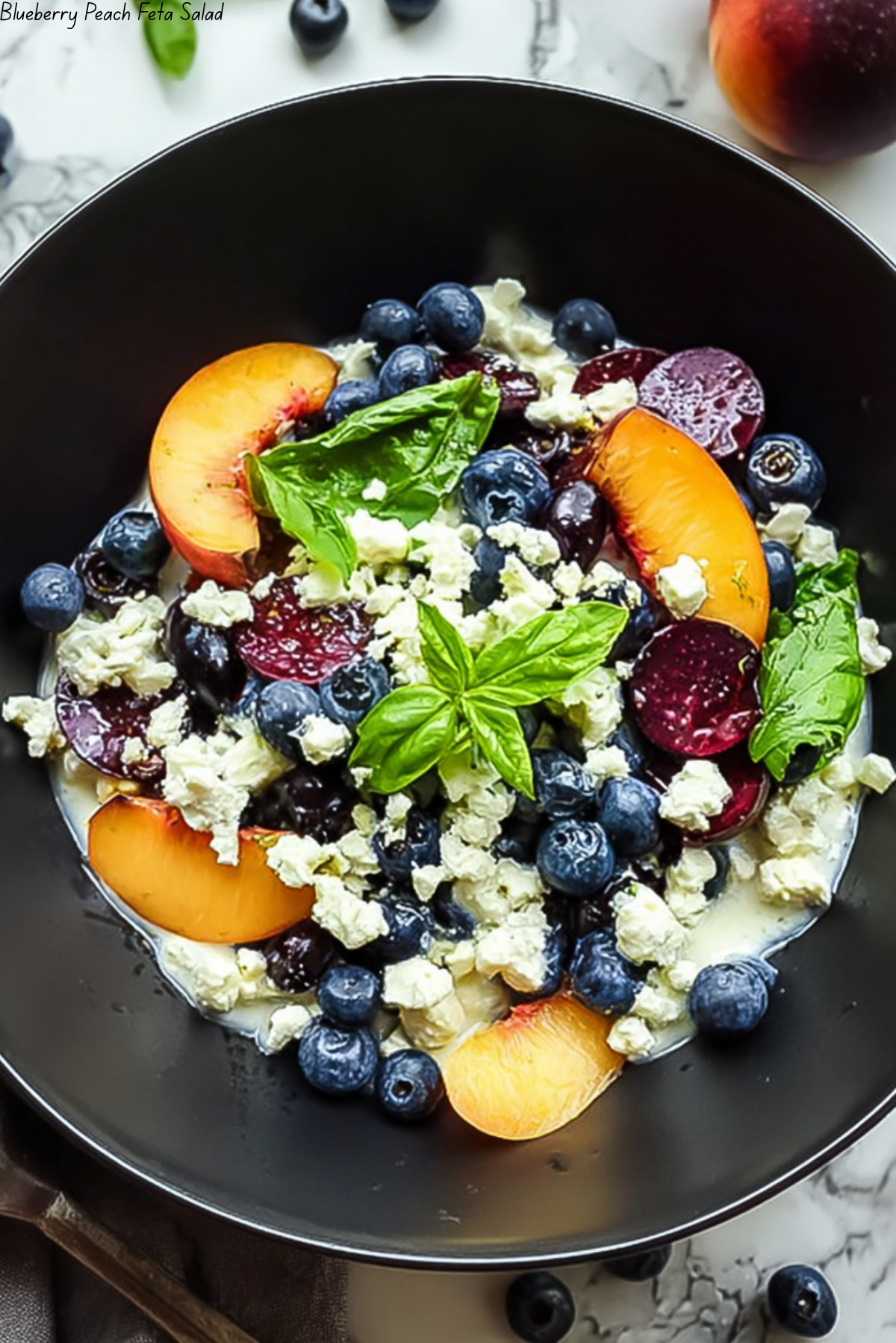 Blueberry Peach Feta Salad