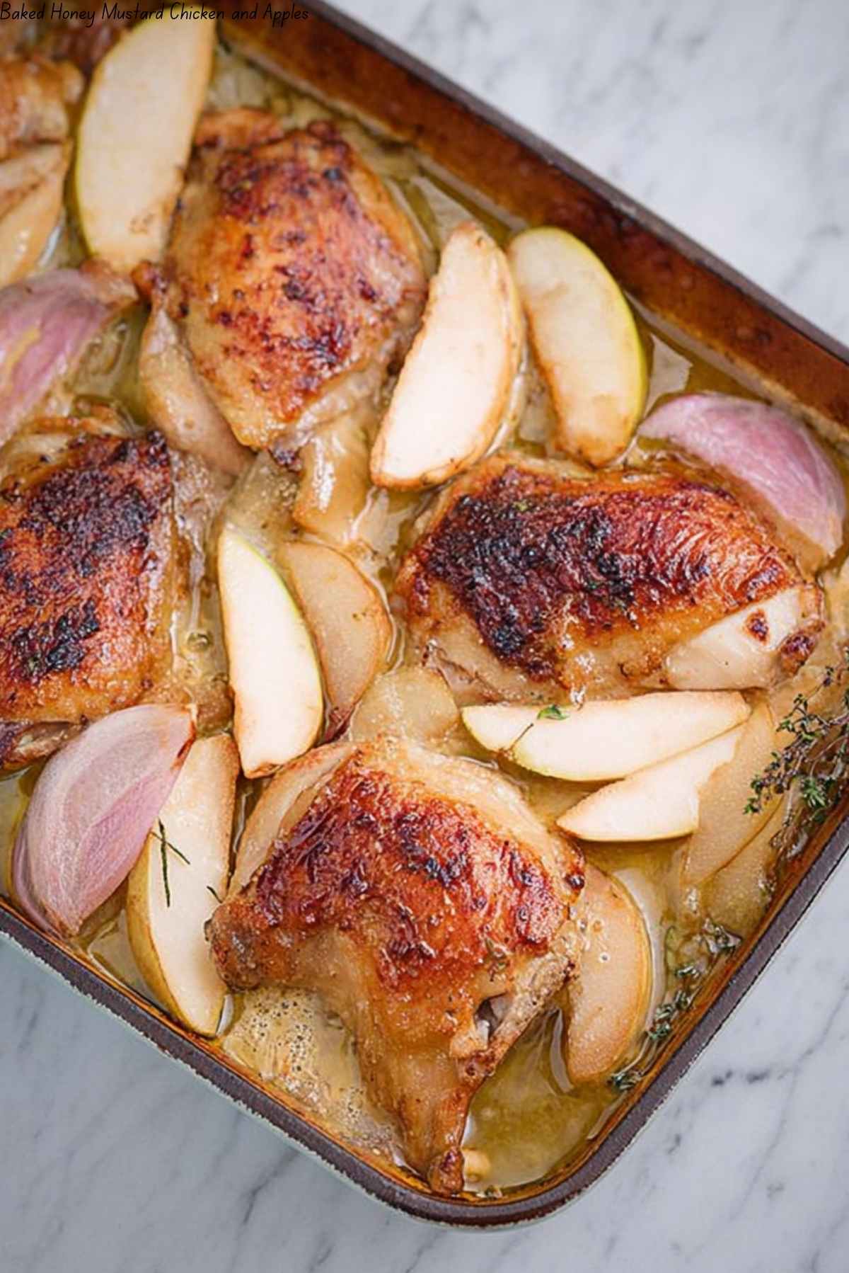 Baked Honey Mustard Chicken and Apples