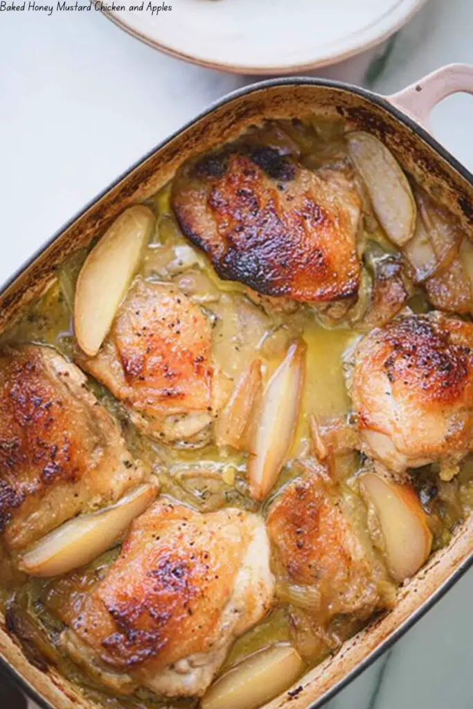 Baked Honey Mustard Chicken and Apples 4 Baked Honey Mustard Chicken and Apples
