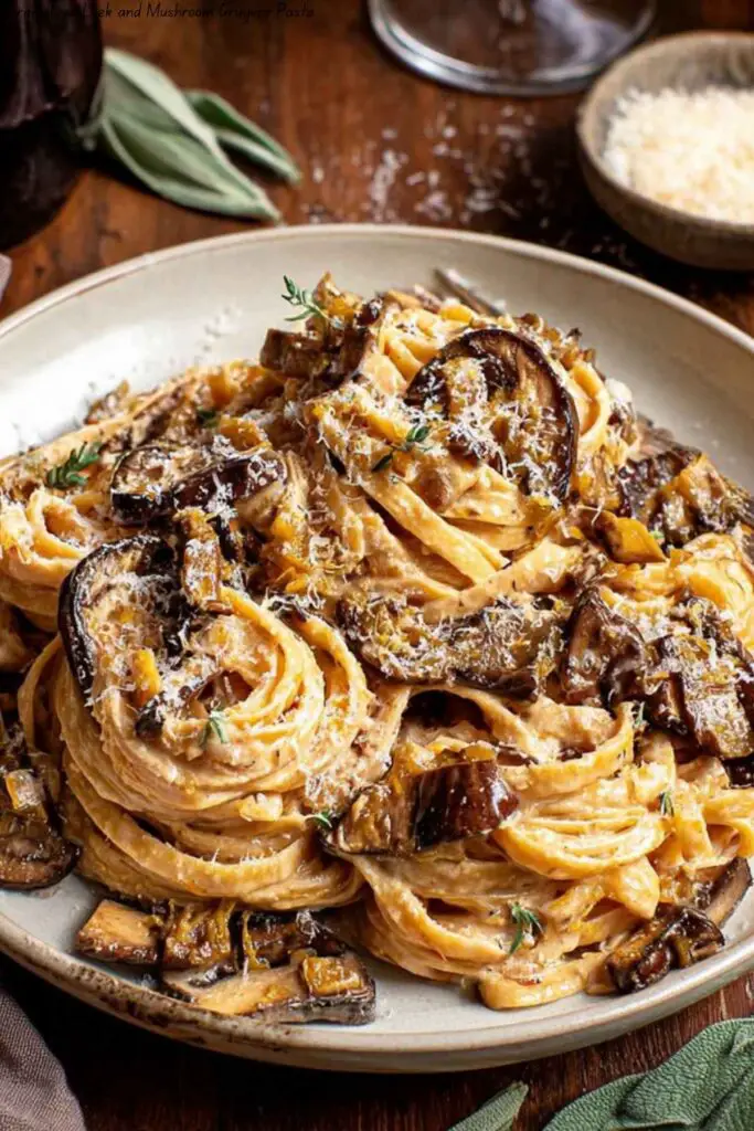 Caramelized Leek and Mushroom Gruyere Pasta 4 Caramelized Leek and Mushroom Gruyere Pasta