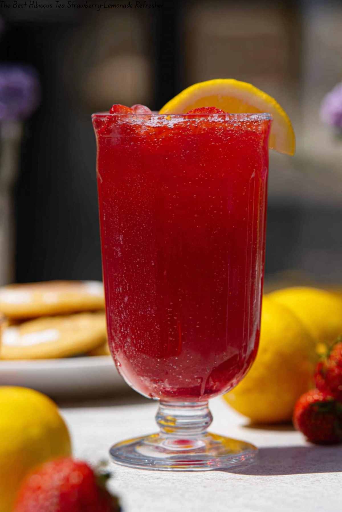 The Best Hibiscus Tea Strawberry-Lemonade Refresher