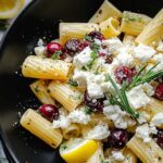 Feta & Cranberry Rigatoni Salad with Lemon Vinaigrette