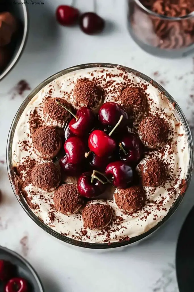 Cherry Amaretto Tiramisu 4 Cherry Amaretto Tiramisu