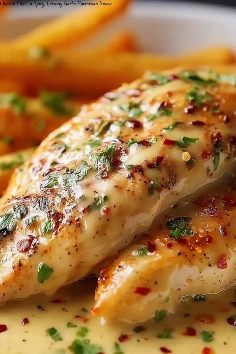 Chicken Fillet in Spicy, Creamy Garlic-Parmesan Sauce