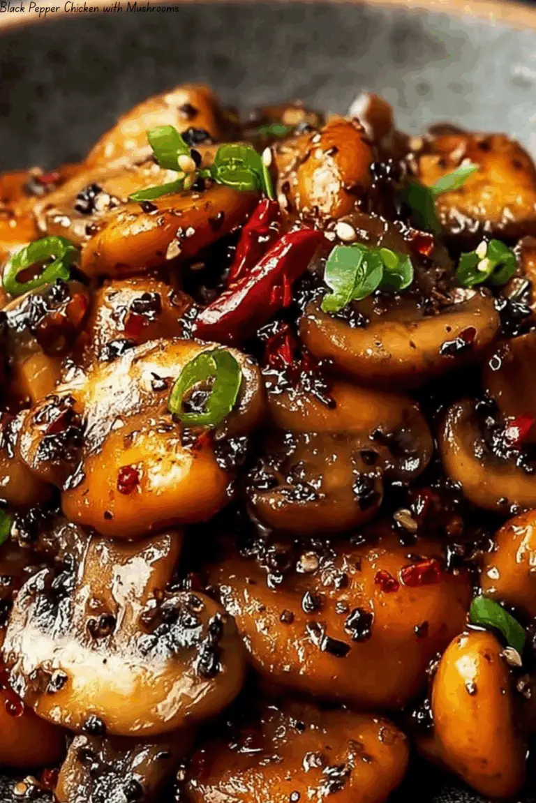 Black Pepper Chicken with Mushrooms